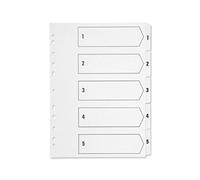 Q CONNECT INDEX 1-5 BOARD REINF WHITE
