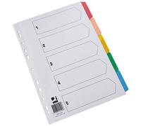Q-Connect Index - Separadores de índice A4, multicolor