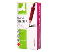 Boligrafo q-connect sigma retractil 0,5 mm color rojo - KF00383