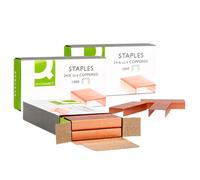 Q-Connect KF01279 - Caja de 1000 Grapas Cobreadas, Nº 22/6 (Pack de 3 Cajas - 3000 grapas)