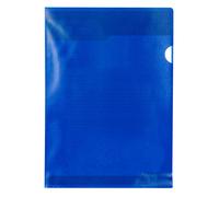 Carpeta dossier uñero plastico q-connect din a4 120 micras azul caja de 100 unidades - KF01486