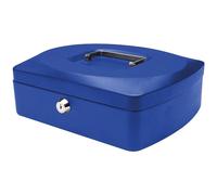Q-Connect KF02624 - Caja para dinero (25,4 cm), color azul