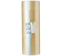 Cinta adhesiva q-connect polipropileno transparente 66 mt x 50 mm para embalaje bajo ruido - KF04382