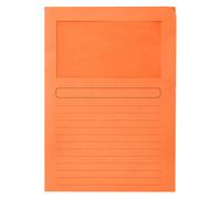 Subcarpeta cartulina q-connect din a4 naranja con ventana transparente 120 gr - KF15248