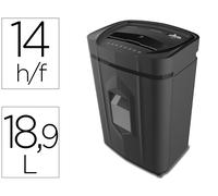 Destructora de documentos q-connect kf17109 seguridad p4capacidad de corte 14 hojas clips grapas tarjetas y cd - KF17109