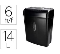 Q-CONNECT Destructora de documentos KF17970 – 6 hojas, corte en partículas P-3, papelera 14 L