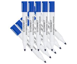 Q-Connect KF26035 - Rotulador de Pizarra Blanca Punta Redonda 3mm Color Negro (Caja de 10 Uds.)
