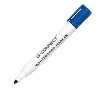 Q-Connect KF26036 - Rotulador para pizarra blanca, color azul, Set de 10 unidades