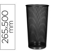 Q-connect Paraguero Metálico KF00829 Rejilla Negro 26,5 cm Diámetro x 50 cm