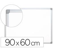 Q-connect Pizarra blanca lacada magnética con marco de aluminio 90x60 cm