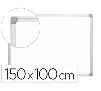 Q-connect Pizarra blanca laminada con marco de aluminio 150x100 cm