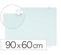 Q-connect Pizarra Blanca Magnética de Cristal Templado 90x60 cm