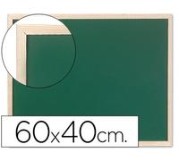Pizarra verde q-connect marco de madera 60x40 cm sin repisa - KF03584