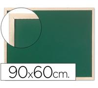 Pizarra verde q-connect marco de madera 90x60 cm sin repisa - KF03585