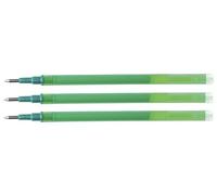 Q-Connect Recambio de bolígrafo de gel borrable de 1,0 mm, color: verde, 3 unidades (3 unidades), diámetro de la bola: 1,00 mm, grosor de trazo: 0,7 mm
