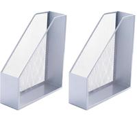 Q-Connect Revistero Metálico Rejilla Gxa29 Gris 87X295X250 Mm (KF00845) (Paquete de 2)