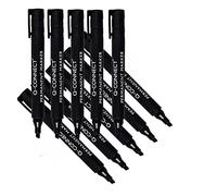 Q-Connect - Rotulador permanente (punta gruesa), color negro, pack de 10
