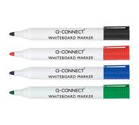 Q-CONNECT Rotulador pizarra blanca KF26038 Punta redonda 3 mm 4 colores surtidos Pack de 4