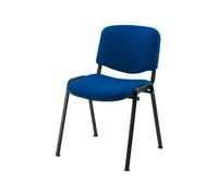 Silla apilable q-connect brazos cortos tapizada sin ruedas 910 mm alto 460mm largo440 mm profundidad azul - KF10880