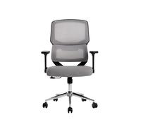 Q-connect Silla de oficina Lucca con malla y base metálica Negro/gris