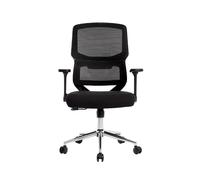 Q-connect Silla de oficina Lucca con respaldo de malla y base metálica negra