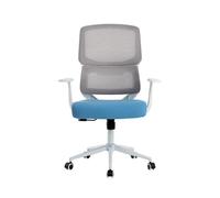 Silla q-connect oficina lucca malla base metalica alt max 1090 anc 700 prof 650 ruedas premium color blanco gris azul - KF04639