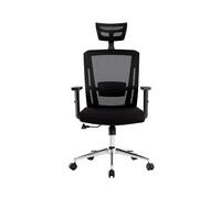 Silla giratoria q-connect ergonomica respaldo alto y reposacabeza ajustable en altura 1180+100x630x625 mm - KF10301