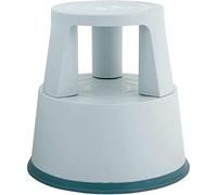 Q-Connect - Taburete con ruedas de plástico, color gris claro