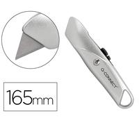 Q-connect XD-53 Cúter Metálico Ancho Retráctil con Bloqueo, Cuchilla 18 mm, 1 Unidad