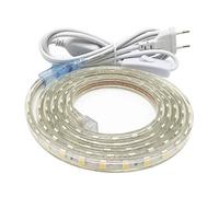 Q.Laomi Tira LED 3 Metro con Interruptor, Blanco cálido Alta Luminosidad Tiras de Led 220V IP65 Impermeable