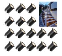 QACA-Paquete de luces LED empotradas para jardín, iluminación de bajo voltaje, IP67, resistente al agua, para escaleras, paisaje y Patio, DC12V, 10/16
