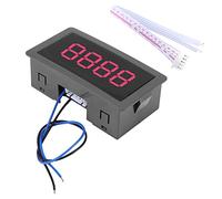 QANYEGN Digit Counter, Digital Display Dc Motor Speed Controller, LED Digital Display 4 Digit 0 to 9999 Up Down Plus Minus Panel Counter Meter with Cable (Red)
