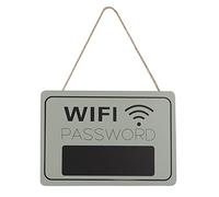 QANYEGN Letrero Colgante De Pared con Contraseña, Pizarra Colgante Vintage, Letrero WiFi con Contraseña para Cafetería, Librería(Grey)
