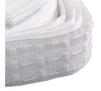 QAUUCP Cinta para Cortinas Fruncida 1 Rollo de Tela con Ganchos for Cortina Blanca Cinta Gancho for Cabezales, Accesorios for Cortinas Ducha
