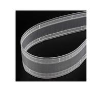 QAUUCP Cinta para Cortinas Fruncida Cinta de Cortina Ondulada 75mm Ancho, Cinta Transparente Plegable en S, Rumbo Ondulado for Gancho, Accesorios(2m)