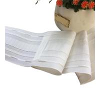 QAUUCP Cinta para Cortinas Fruncida Cinta de Gancho Cortina multifunción, Cinta Bolsillo, Plisada, Blanca, 2 líneas, Duradera DIY(20 m)