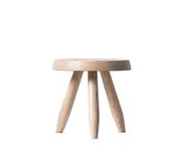 QAUUCP Reposapiés para Dormitorio Taburete Redondo nórdico de Madera Maciza