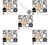 QAZAKY 5 Set Reemplazo del kit de reparación del carburador para Walbro K20-WAT ECHO Homelite Jonsered Husqvarna 244 RX 33 360 37 BR 370 39R H335 H336 H40 HR39 P400 P442 P5500 P600 P933 R39 R40 40