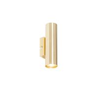 Qazqa Aplique moderno latón 2 luces - JEANA Acero Cilíndra Adecuado para LED Max. 2 x 7 Watt