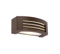 Qazqa Aplique moderno óxido IP44 - HURRICANE 1 Aluminio/Plástico Rectangular Adecuado para LED Max. 1 x 40 Watt