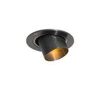 Qazqa Foco empotrado moderno, color bronce cañón, GU10, redondo, 35 mm, inclinable - Installa Aluminio Redonda Adecuado para LED Max. 1 x 10 Watt