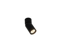 Qazqa Foco moderno negro - FALO Aluminio Cilíndra Adecuado para LED Max. 1 x 50 Watt