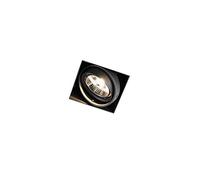 Qazqa Moderno Foco empotrable negro GU10 AR70 sin marco - Oneon Acero Cuadrada Adecuado para LED Max. 1 x 50 Watt