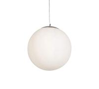 Qazqa Moderno Lámpara colgante nórdica cristal translúcido 50cm - BALL 50 /Acero Redonda/Esfera Adecuado para LED Max. 1 x 60 Watt