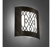 Qazqa rústico Aplique de exterior moderno marrón óxido IP44 - EMERALD CLASSIC Plástico/Acero inoxidable Rectangular Adecuado para LED Max. 1 x 40 Watt