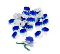 Qazuwa Cortacésped Conectores,20 Conector del Cable del Robot Automower Conectores Cable Relleno de Resina Bloque Impermeable para Cortacéspedes Implementos (Azul)