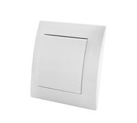 QAZXSEMUI 1 Uds. Interruptor de luz botón Blanco Retardante Llama clásico AC 2 Gang Way Panel plástico en Aerosol Interruptor basculante Pared On/Off(1 Gang 1 Way Switch)