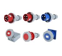 QAZXSEMUI 1 Unidad Industrial 63A 125A Terminal Macho Hembra 3/4/5 Pin Enchufe montado en la Pared IP67 Conector eléctrico Impermeable 220V 380V(Connector,125A-5P)