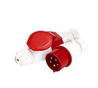 QAZXSEMUI Conector de alimentación Industrial MG015, 400V, Pilar Cobre sólido Cinco Pines, Conector rápido aviación Impermeable IP44