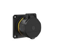 QAZXSEMUI Enchufe y Enchufe Industrial Plano IP54 Impermeable a Prueba de Polvo 16A 5P - Conector eléctrico for Uso Exterior e(FW411504SK)